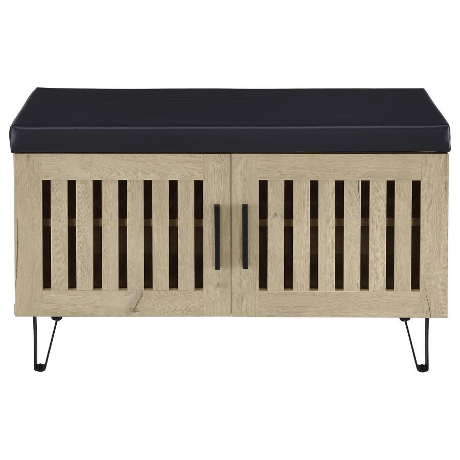 Brixton - 2-Door Padded Entryway Shoe Storage Bench