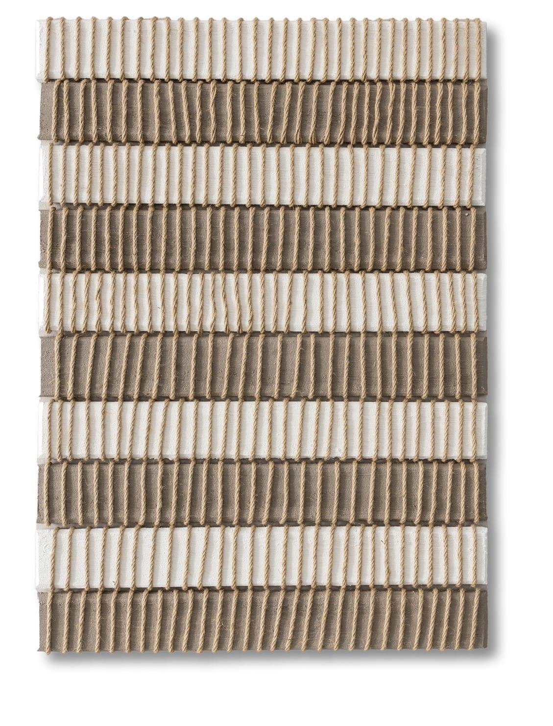 Woven Clay Rhythm - 32" x 47" Framed Wall Art