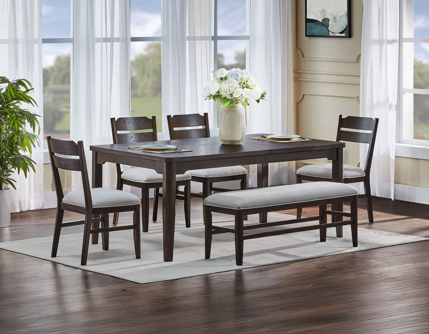 Higgins - Bench - Dark oak