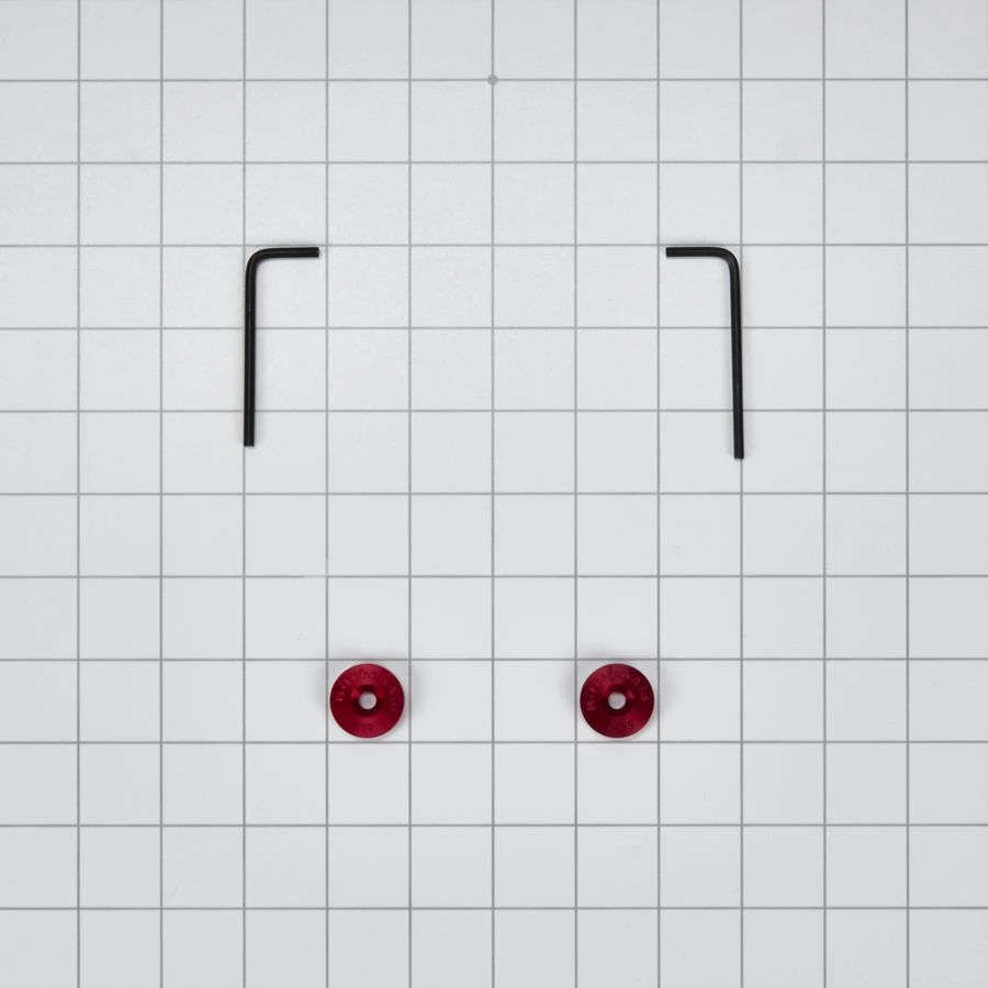 Refrigerator Handle Medallion (Set Of 2) With Wrenches (1" 1- Metric) For Kad Models - Red