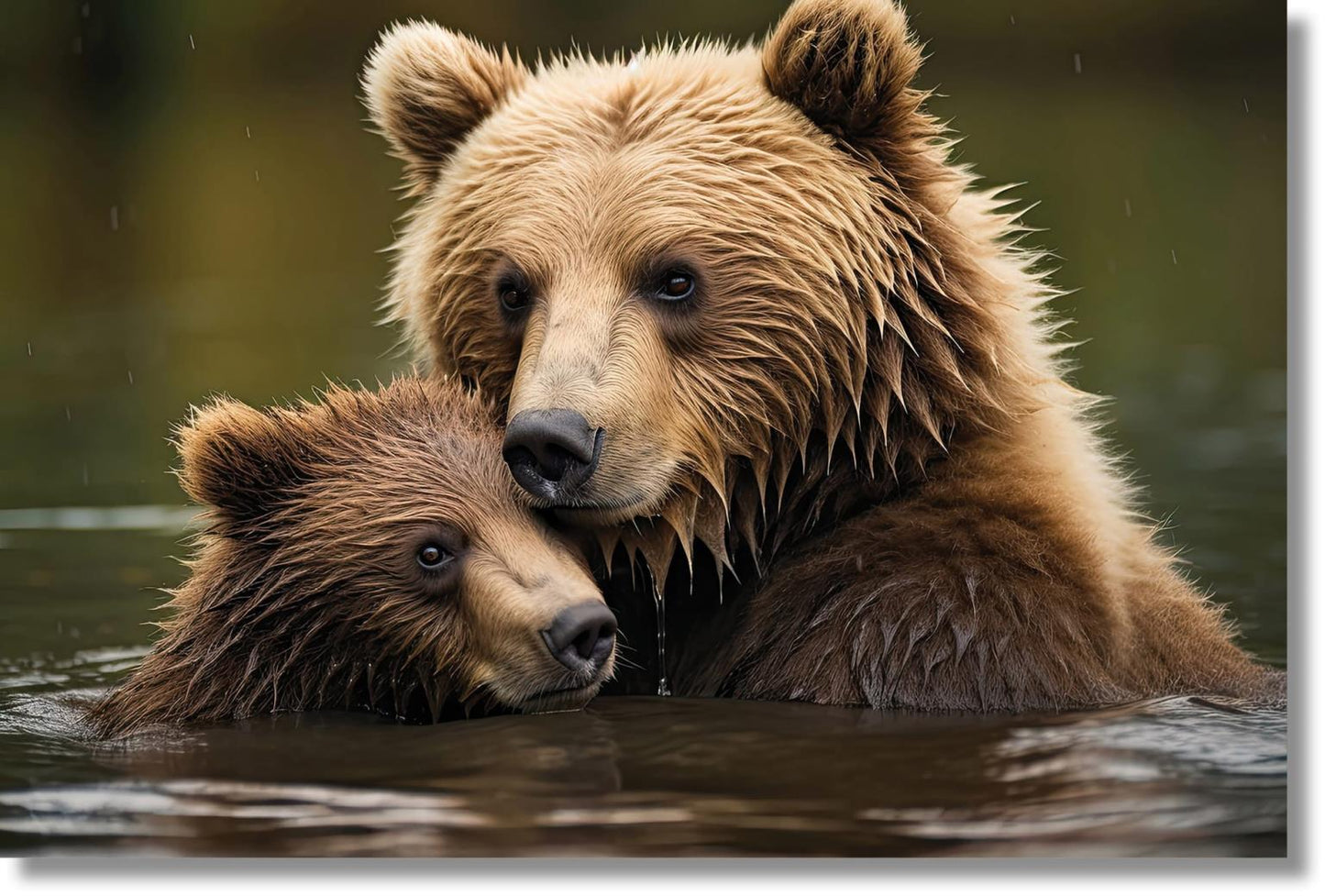 Gentle Embrace - 40" x 60" Framed Wall Art