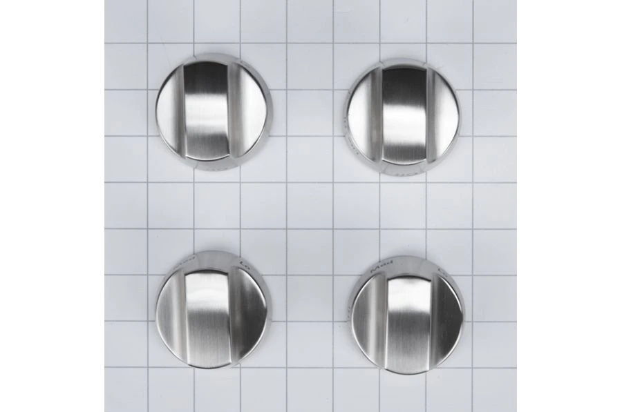 Kitchenaid 30" Range Bladed, Stemless, Brushed Burner Knobs Kit (Set Of 4) - Stainless Steel