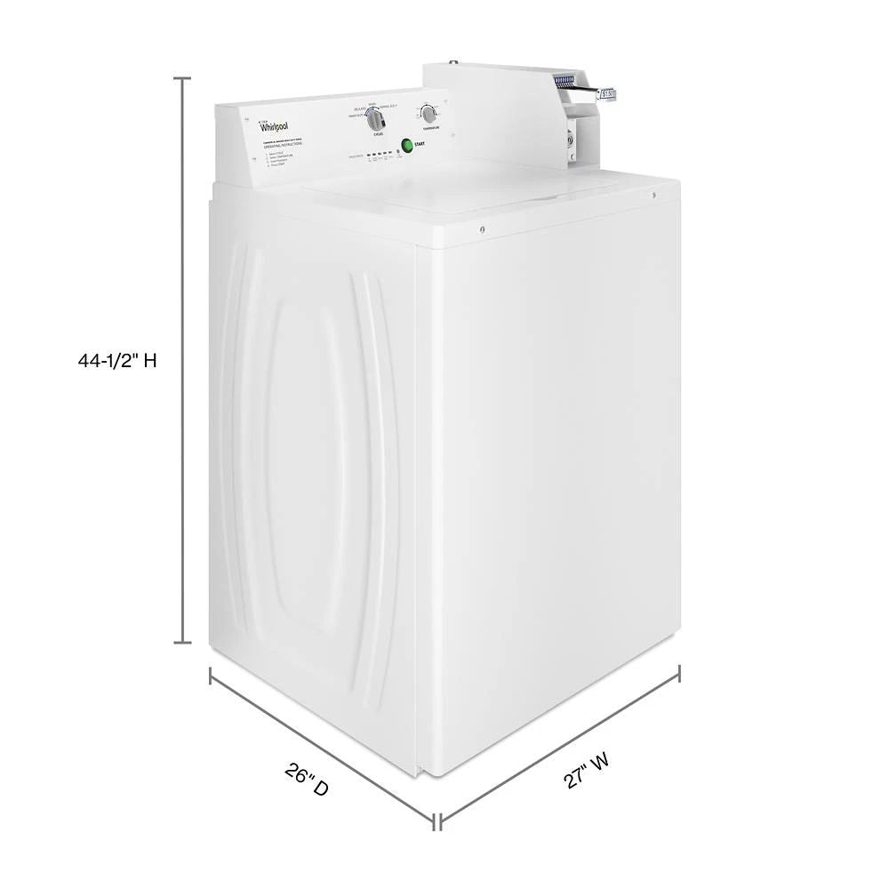 Commercial Top-Load Washer, Coin Slide - White