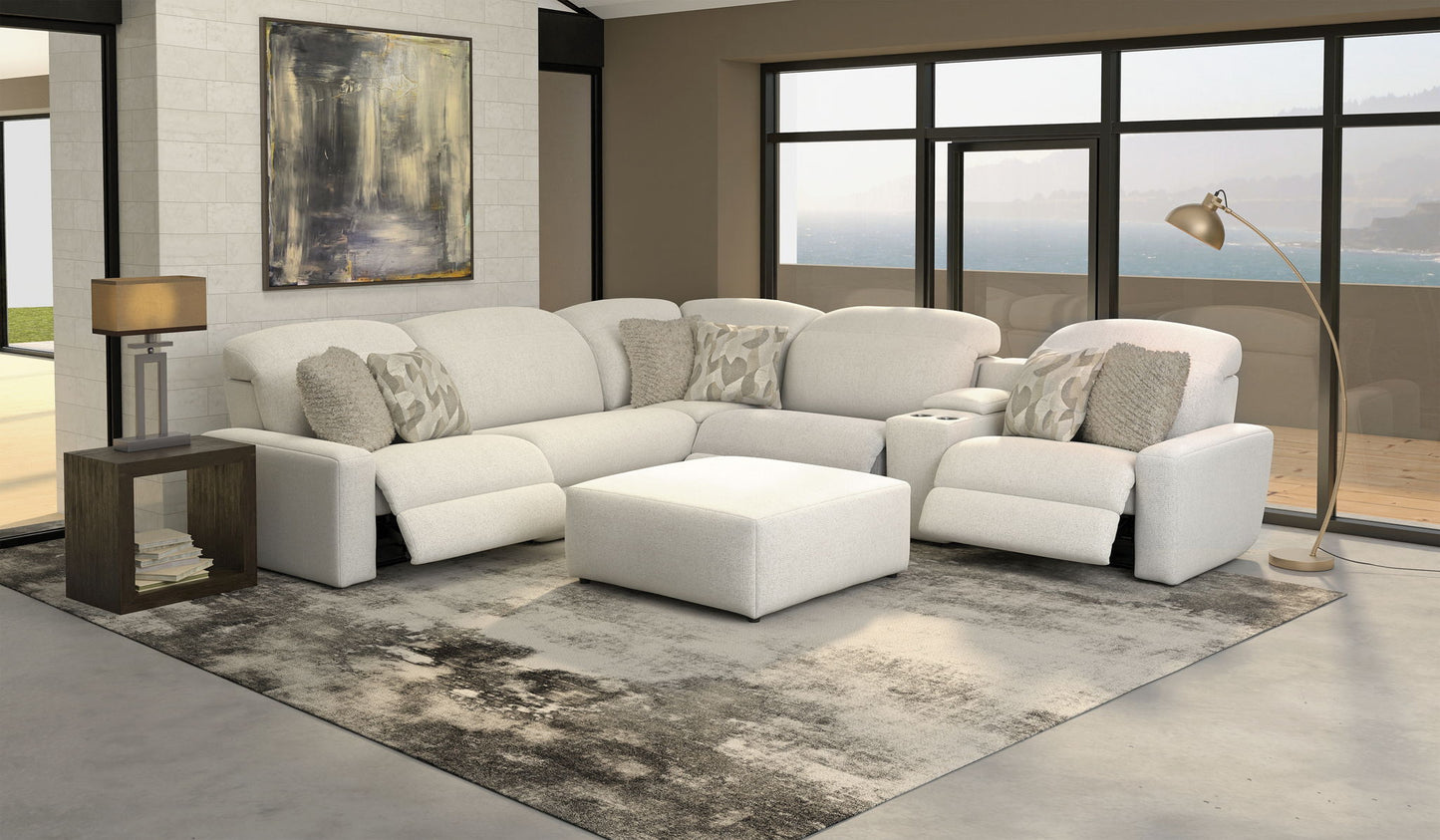 Terrence - Castered Cocktail Ottoman - Chalk
