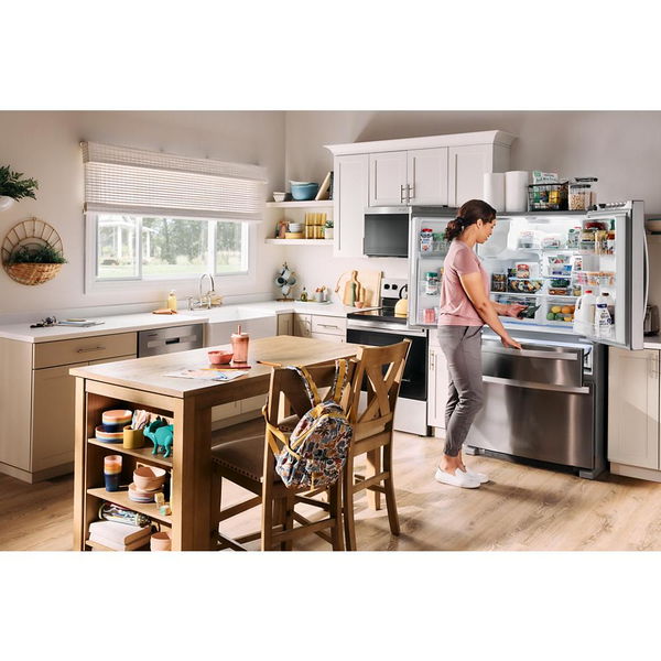 36" Wide French Door Bottom Mount Refrigerator, 25 Cu. Ft. - Fingerprint Resistant Stainless Steel