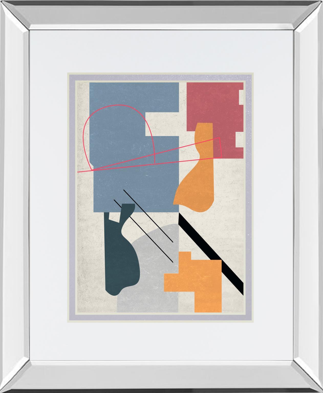 Celestial Planets III By Melissa Wang, Mirrored Frame - Light Blue