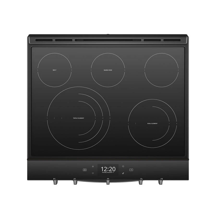 6.4 Cubic Feet Smart Slide-In Electric Range With Air Fry, When Connected - Black Stainless