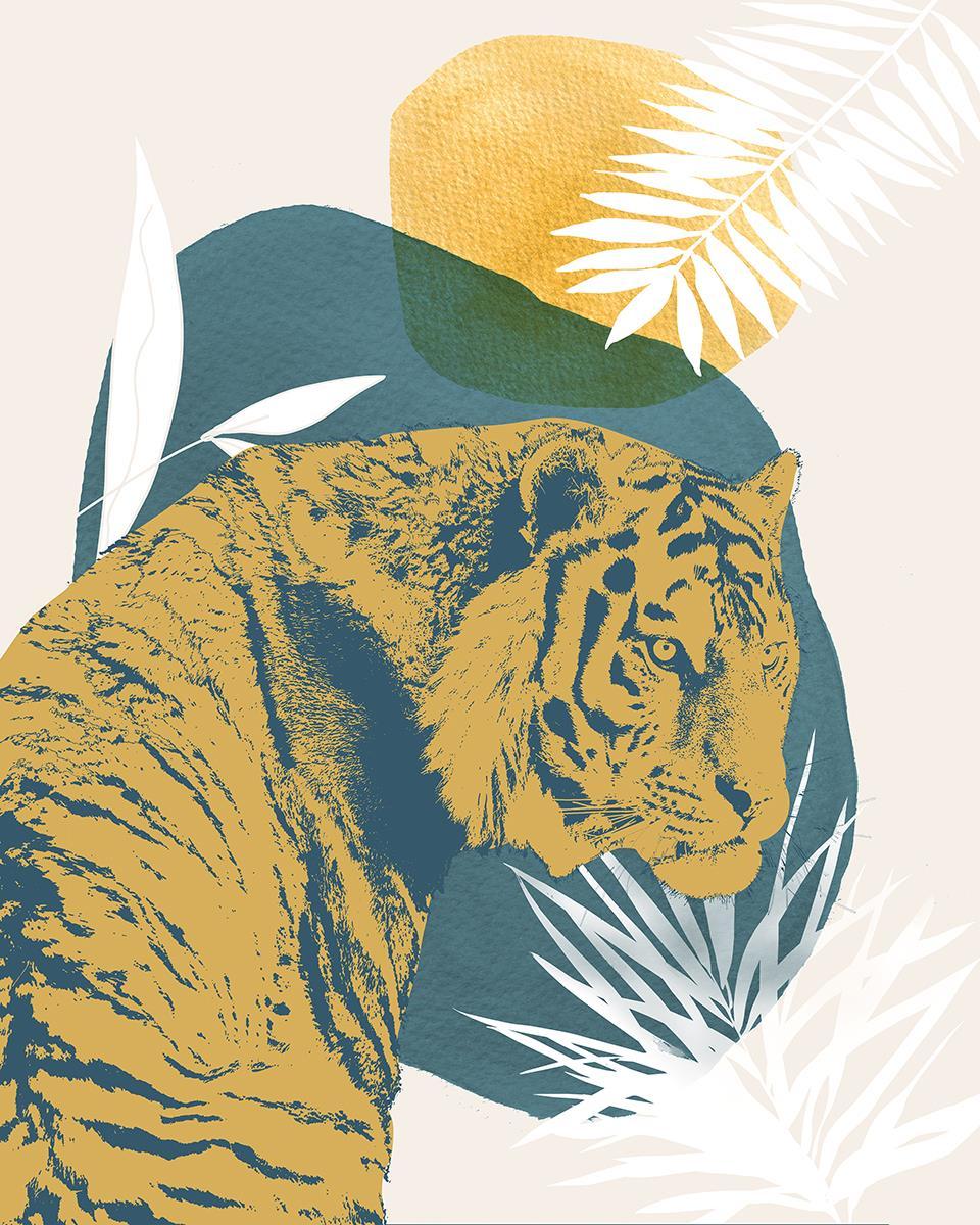 Jungle Cat I By Carol Robinson (Small) - Yellow