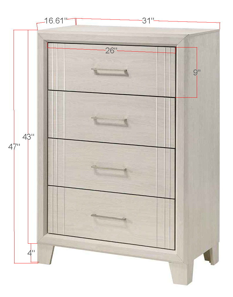 Charlie - Chest - White