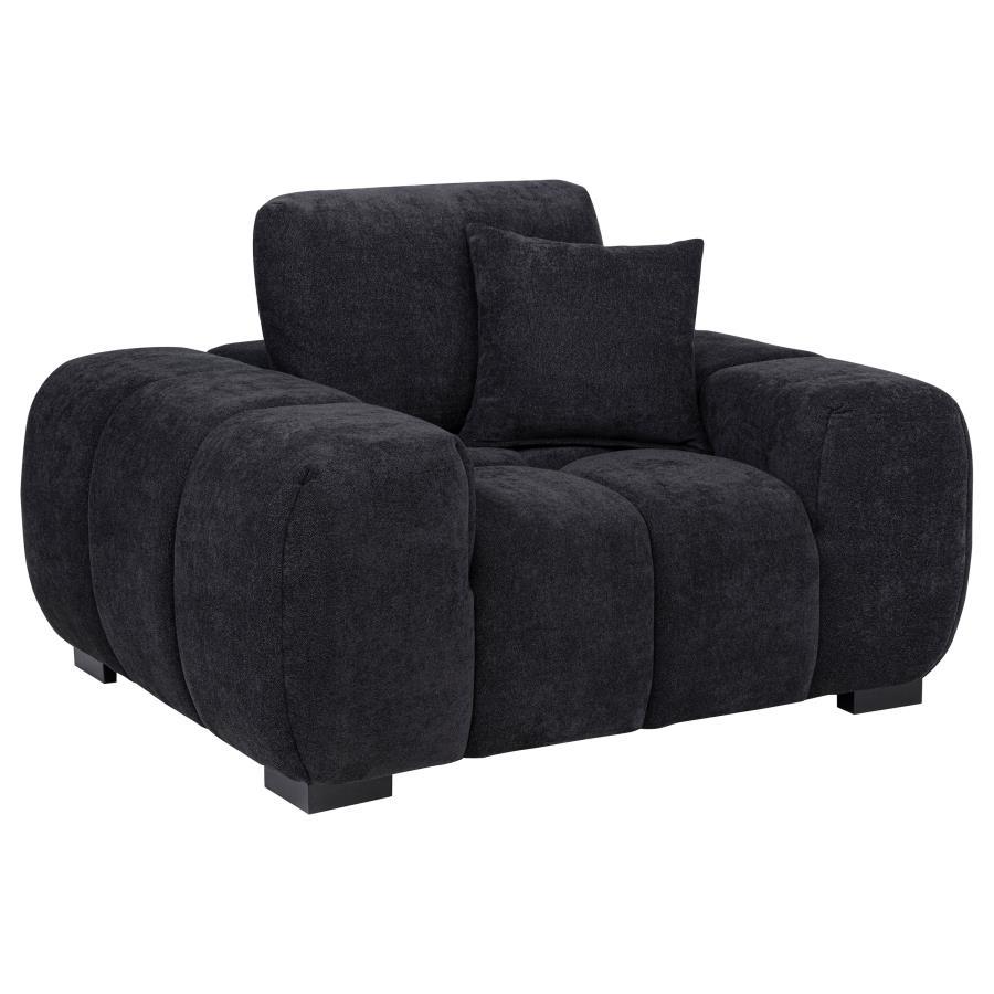 Octavia - Fabric Upholstered Track Arm Accent Chair