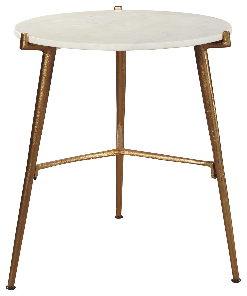 Chadton - Accent Table - White / Gold Finish