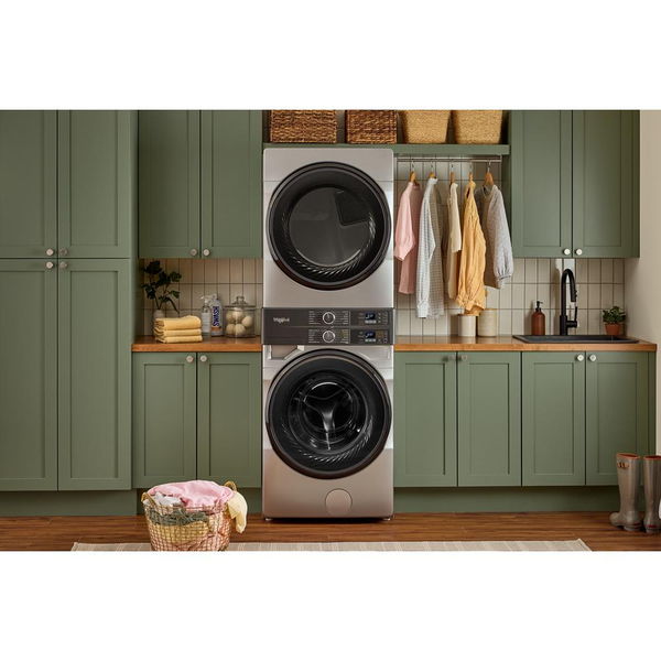Smart Energy Star Front Load Laundry Tower With Uv Clean Technology & Freshflowtm Vent System 4.5 Cu. Ft. Washer & 7.4 Cu. Ft. Gas Dryer - Radiant Silver