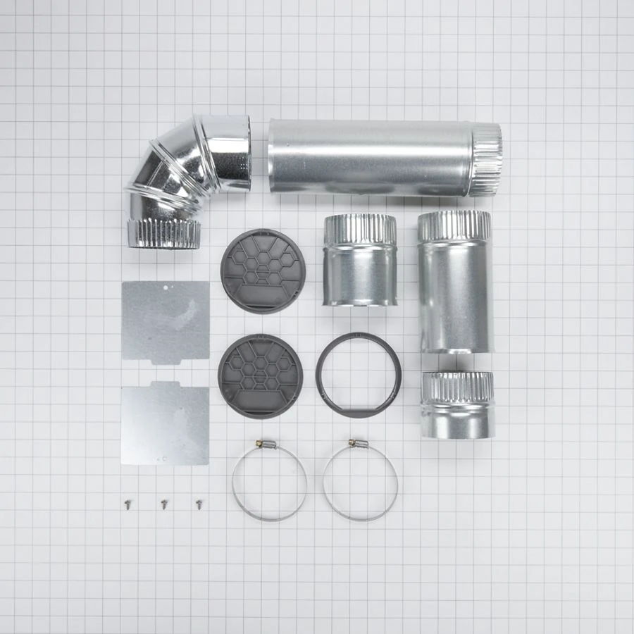 Dryer 4-Way Side Vent Kit For Left, Right, And Bottom Venting.