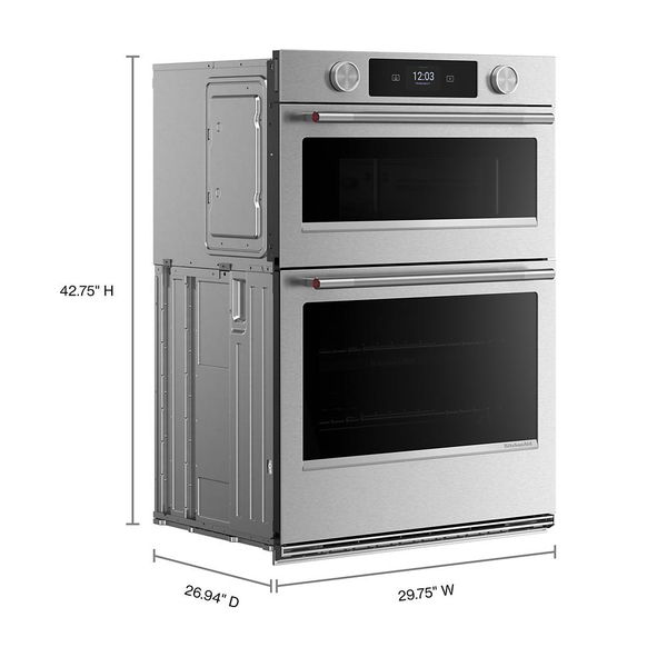 30" Smart Electric Combo Wall Oven With Intelligent Cooking Camera - Printshield Finish