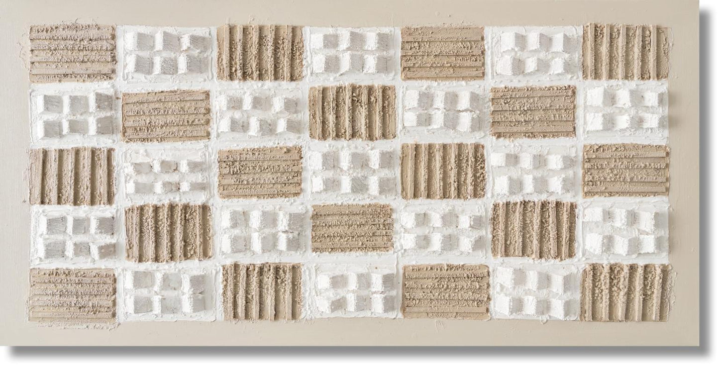 Textured Sandstone Matrix - 28" x 55" Framed Wall Art