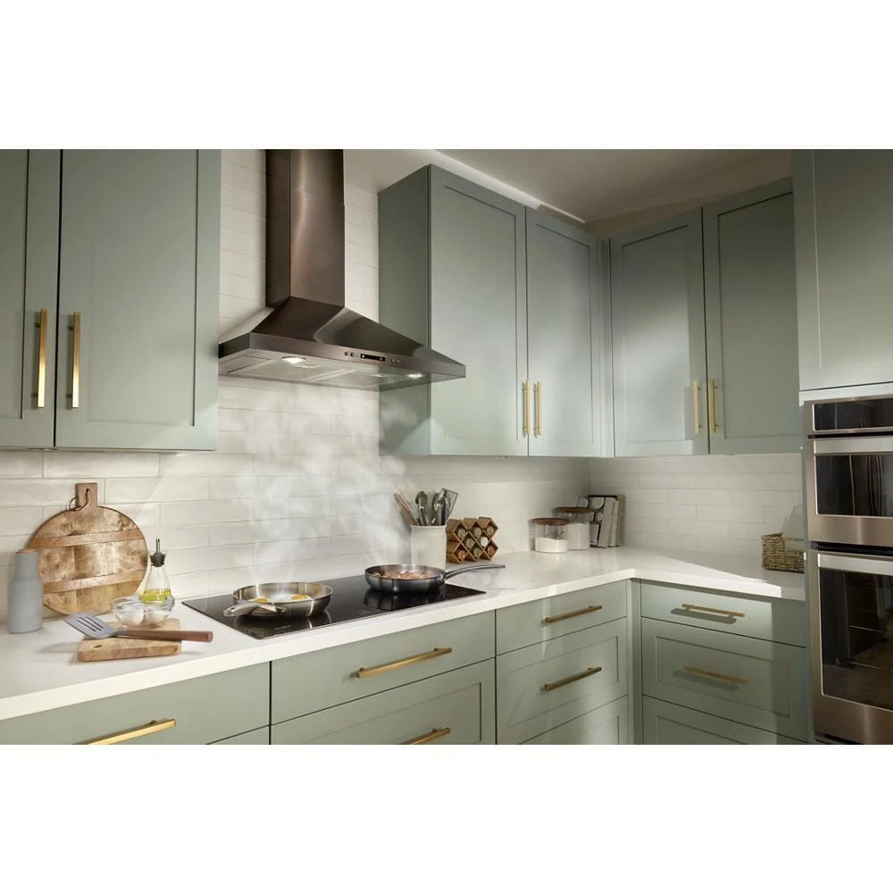 30" Chimney Wall Mount Range Hood With Dishwasher-Safe Grease Filters - Stainless Steel