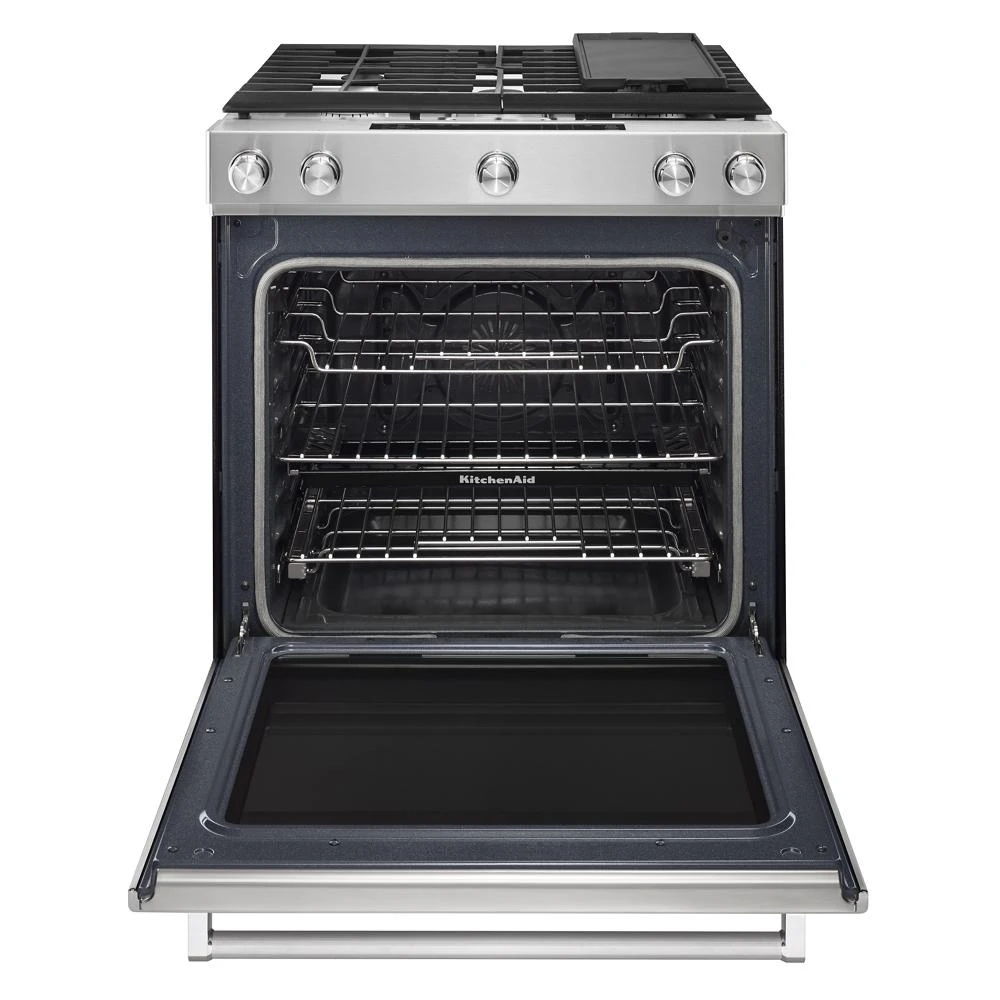 30" 5-Burner Dual Fuel Convection Slide-In Range With Baking Drawer