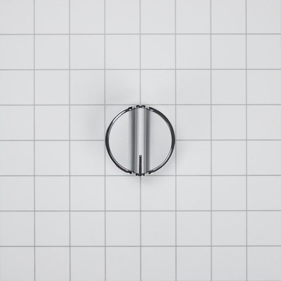 Range Surface 1 7/8" D Round, Blade-Style Burner Control Knob With 1/2" Spindle - Stainless Steel