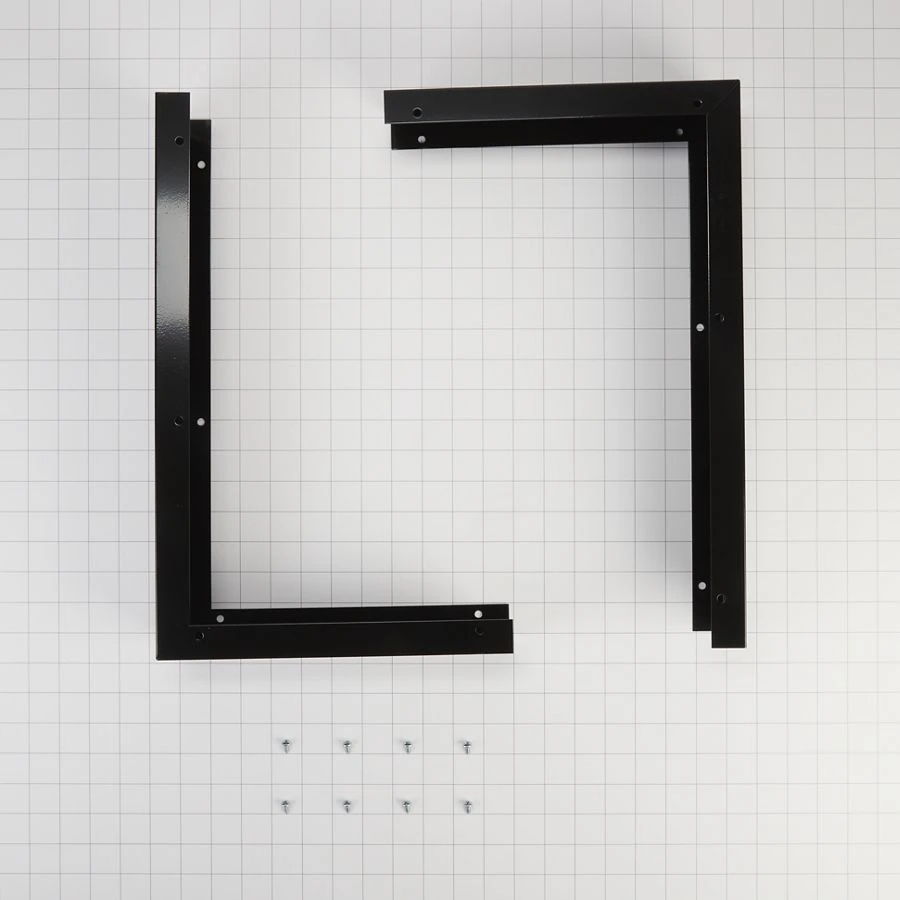 3" X 17 1/4" X 11" Microwave Side Panel Kit With (2) Black Filler Panels, Mounting Hardware, And Instructions - Black