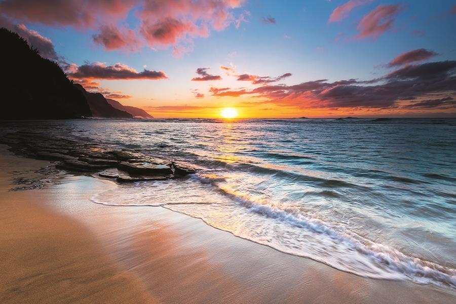 Kauai Beach By Danita Delimont (Framed) - Blue