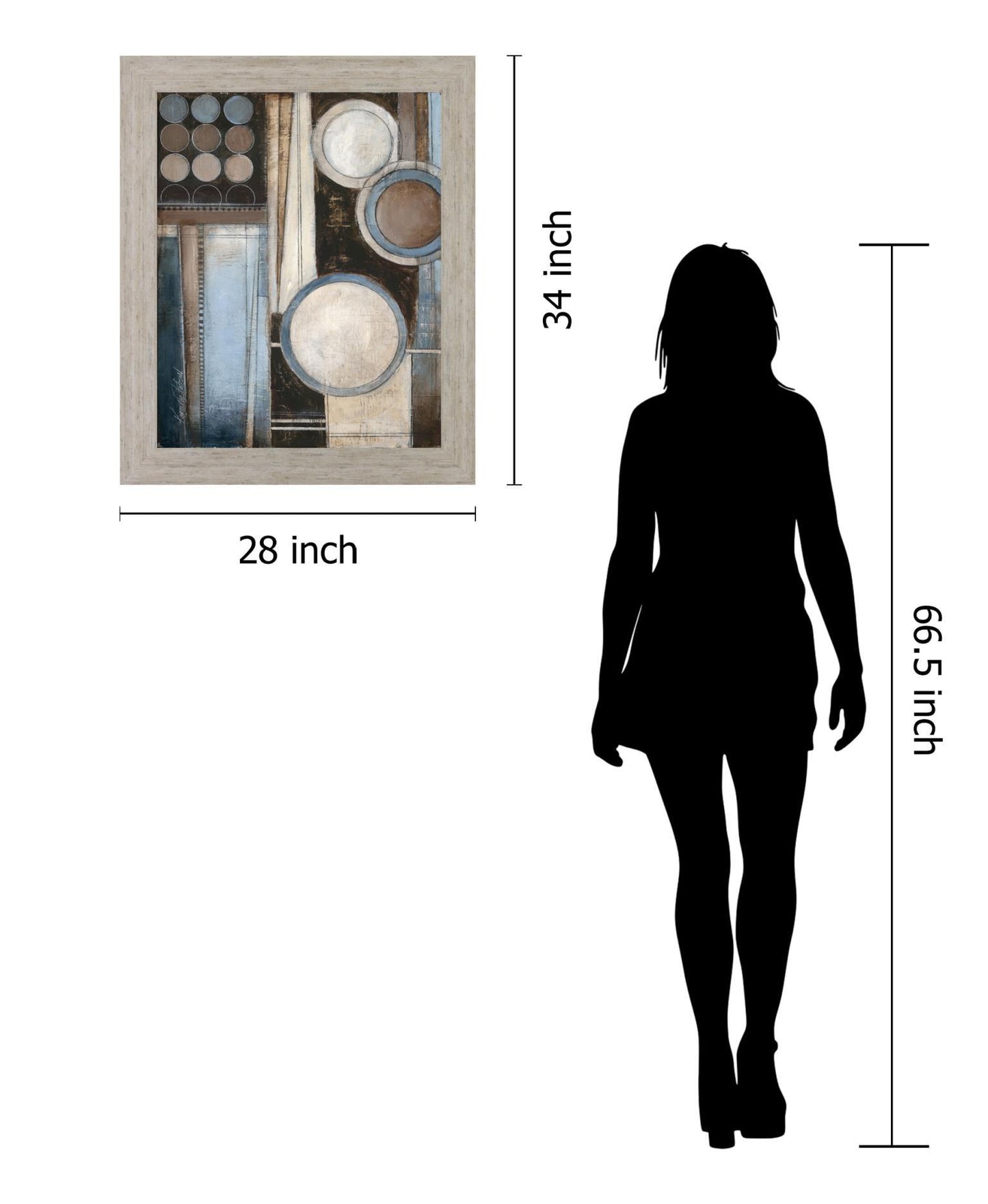 Circles in Mist - 28" x 34" Framed Wall Art