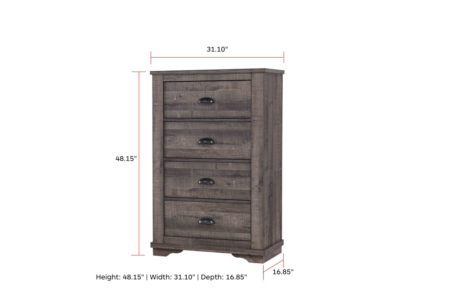 Coralee - Chest - Dark Gray