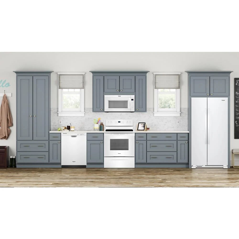 33" Wide Side-By-Side Refrigerator, 22 Cubic Feet - White