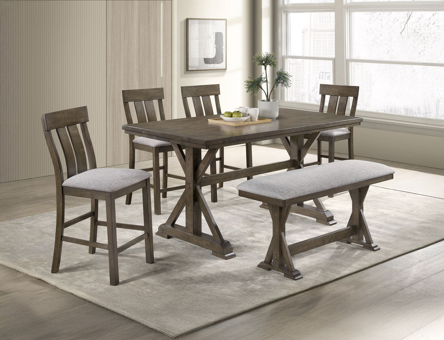 Lloyd - Counter Height Bench - Brown