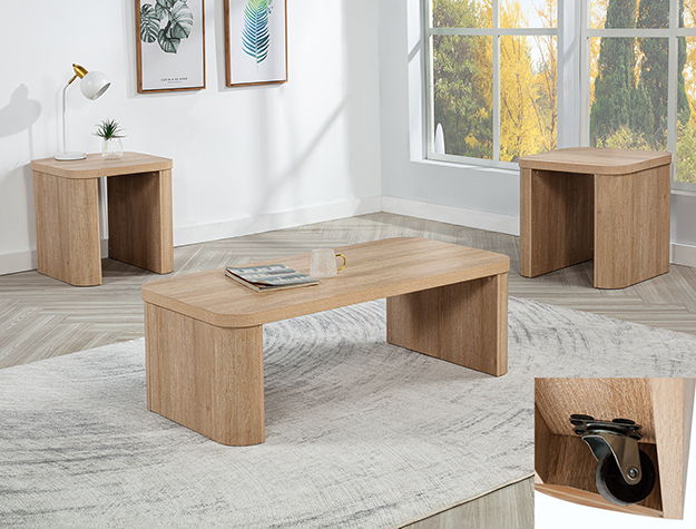 Ashton - 3 Piece Cocktail Set - Natural