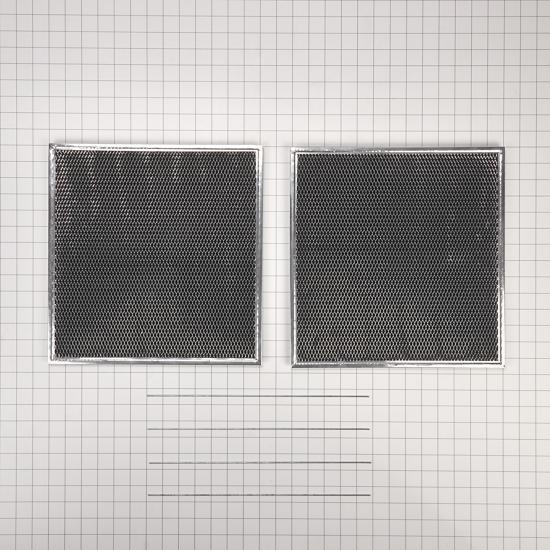 30" Range Hood Vent Charcoal Filter Kit (Includes Two Charcoal Filters And Two Rod-Style Clips) - Silver