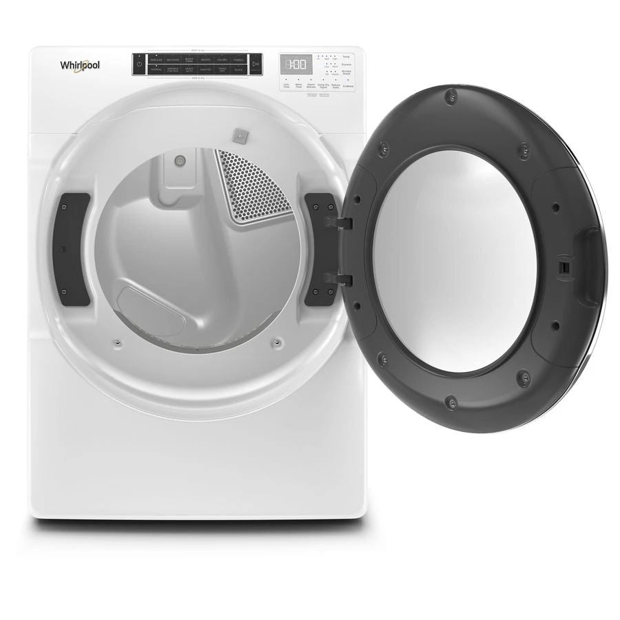 7.4 Cubic Feet Front Load Gas Dryer With Steam Cycles - White