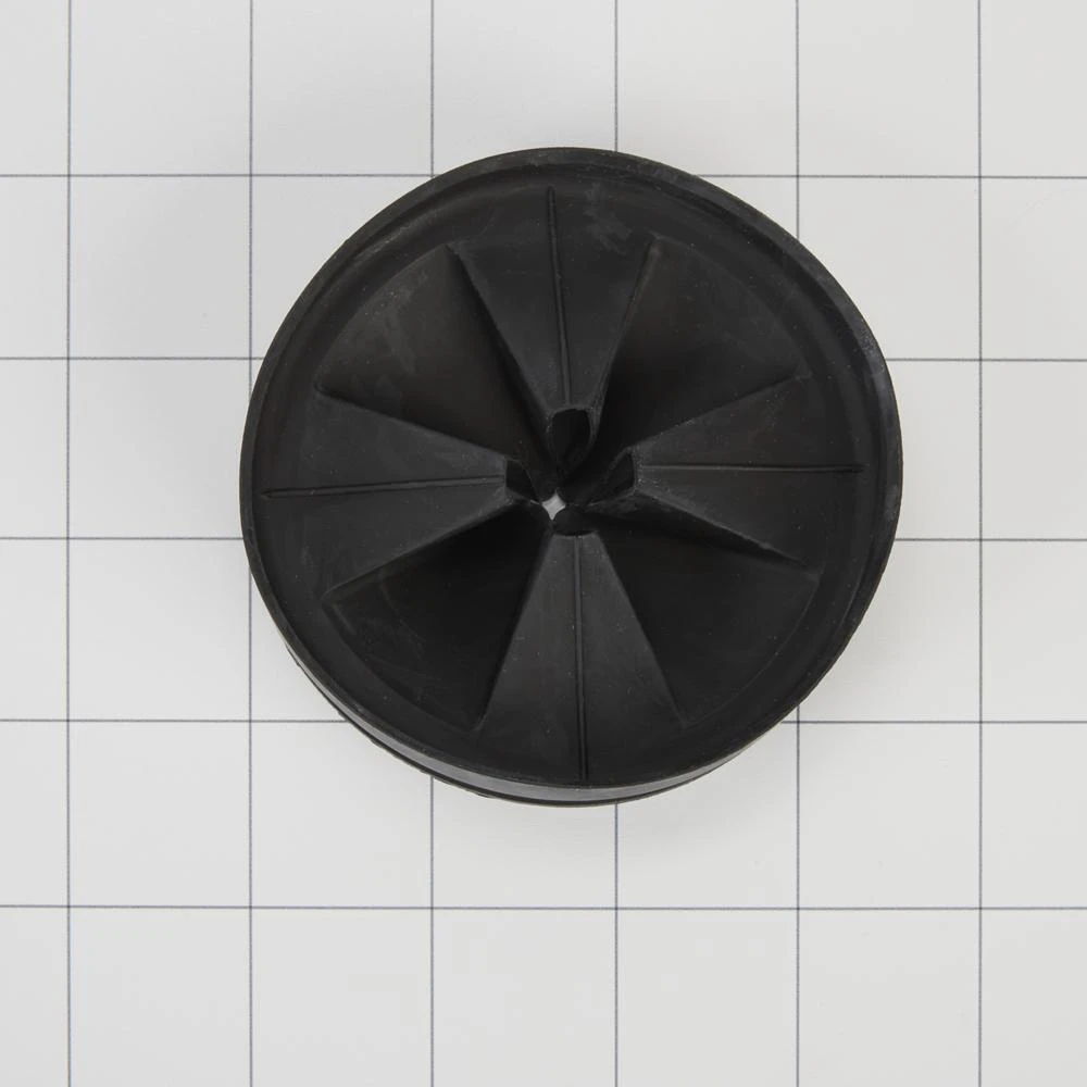 Disposer Splash Guard With Flexible Rubber Sink Baffle (3 1/2" D) - Black