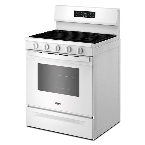 30" Gas Range With Air Cooking Technology And Ez-2-Lift Hinged Grates - White