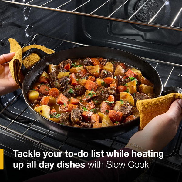 30" Gas Smart Range With Air Cooking Technology And Steam Clean - Black