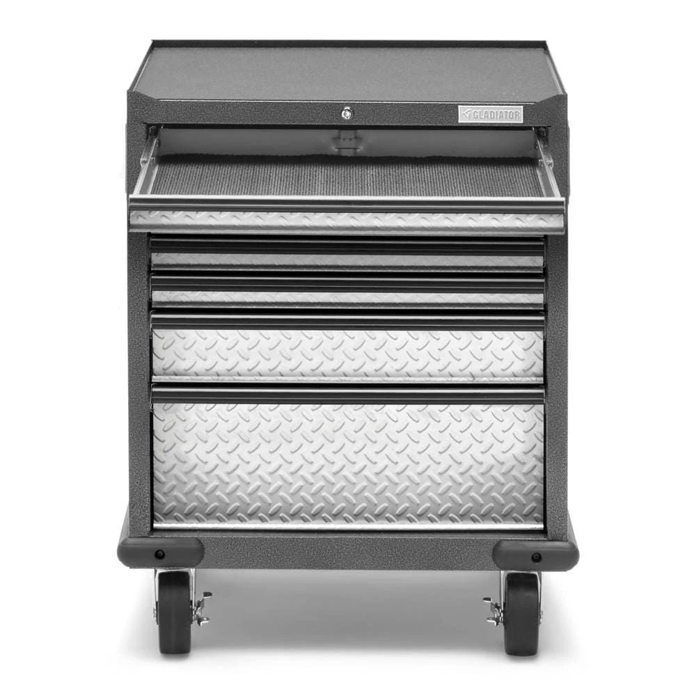 Premier Pre-Assembled 7 Drawer Modular Tool Storage Cabinet - Silver Tread