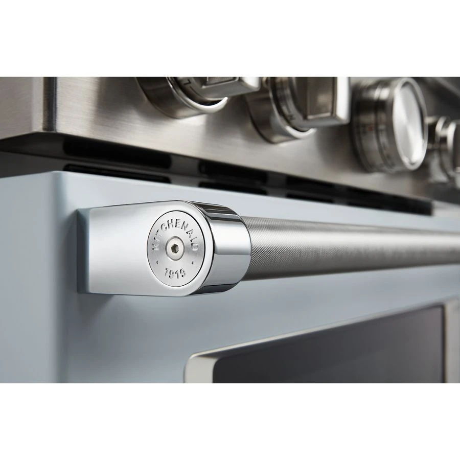 36'' Smart Commercial-Style Gas Range With 6 Burners - Misty Blue