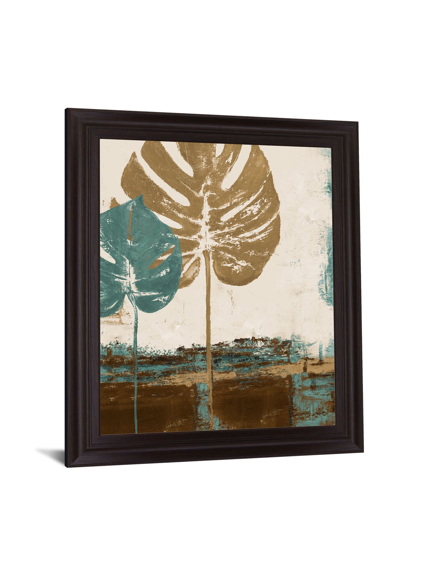 Earthy Monstera Dream - 28" x 34" Framed Wall Art - Beige