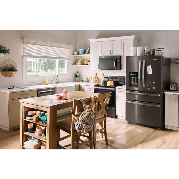 36" Wide French Door Bottom Mount Refrigerator, 25 Cu. Ft. - Print Resist Black Stainless