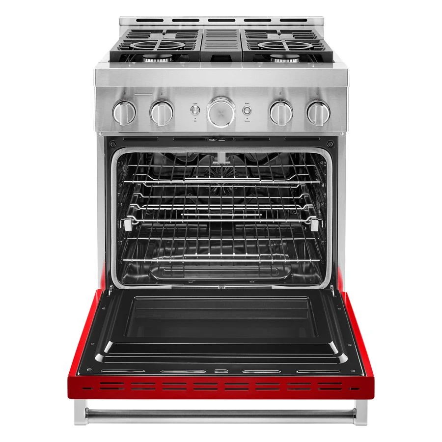 30'' Smart Commercial-Style Gas Range With 4 Burners - Passion Red