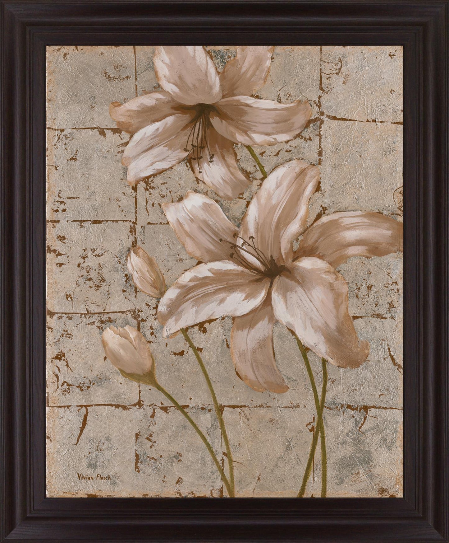 Blush Petals - 28" x 34" Framed Wall Art