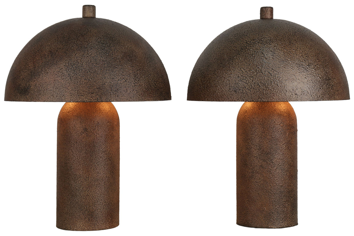 Bronze Canopy - 17 X 13 - Metal Accent Lamp (Set of 2) - Textured Antique Bronze
