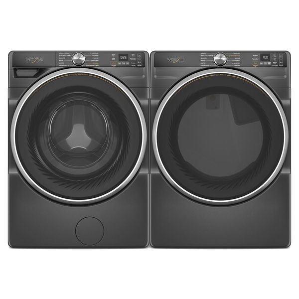 7.4 Cu. Ft. Smart Front Load Energy Star Electric Dryer With Steam Capabilities - Volcano Black