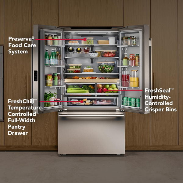 35.6" Counter-Depth French Door Refrigerator With Internal Water Dispenser - PrintShield Stainless