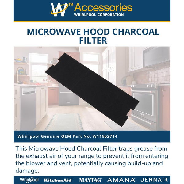 Microwave Hood Combination Charcoal Filter For WMMF5930P, KMMF330P, MMMF6030P Models (19" X 6.25")