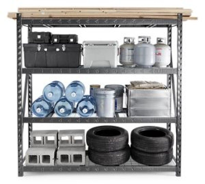 90" x 90" Heavy Duty Mega Rack With Four Adjustable Shelves