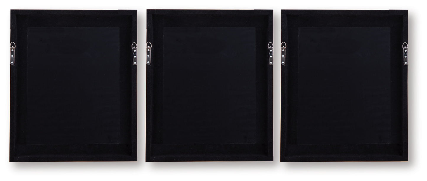 Hendridge - Wall Art Set (Set of 3) - Taupe / White