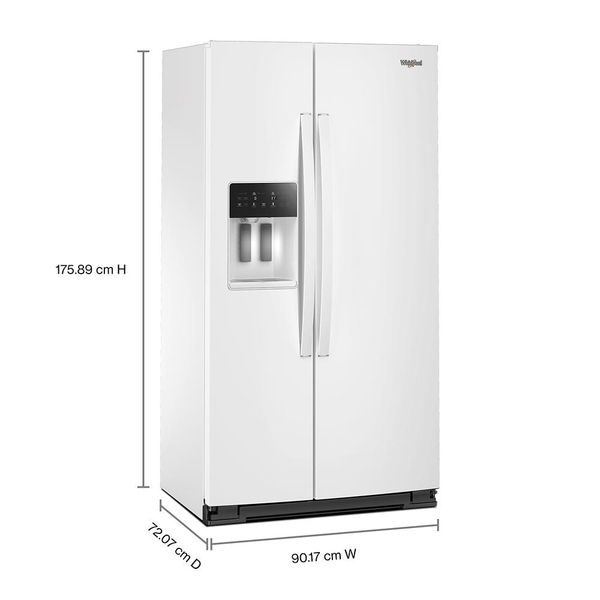 36" Counter Depth Side-By-Side Refrigerator With Trucool System - White