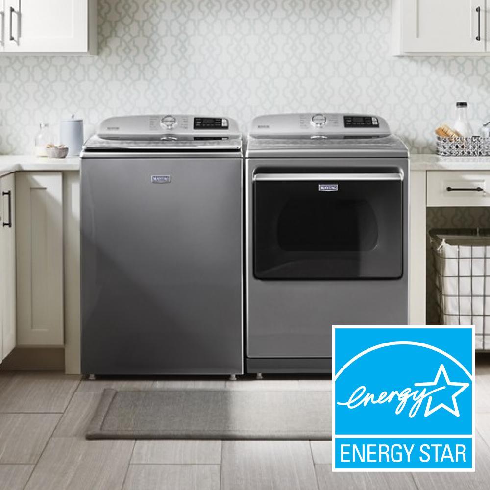 Smart Top Load Electric Dryer With Extra Power Button, 7.4 Cubic Feet - Metallic Slate