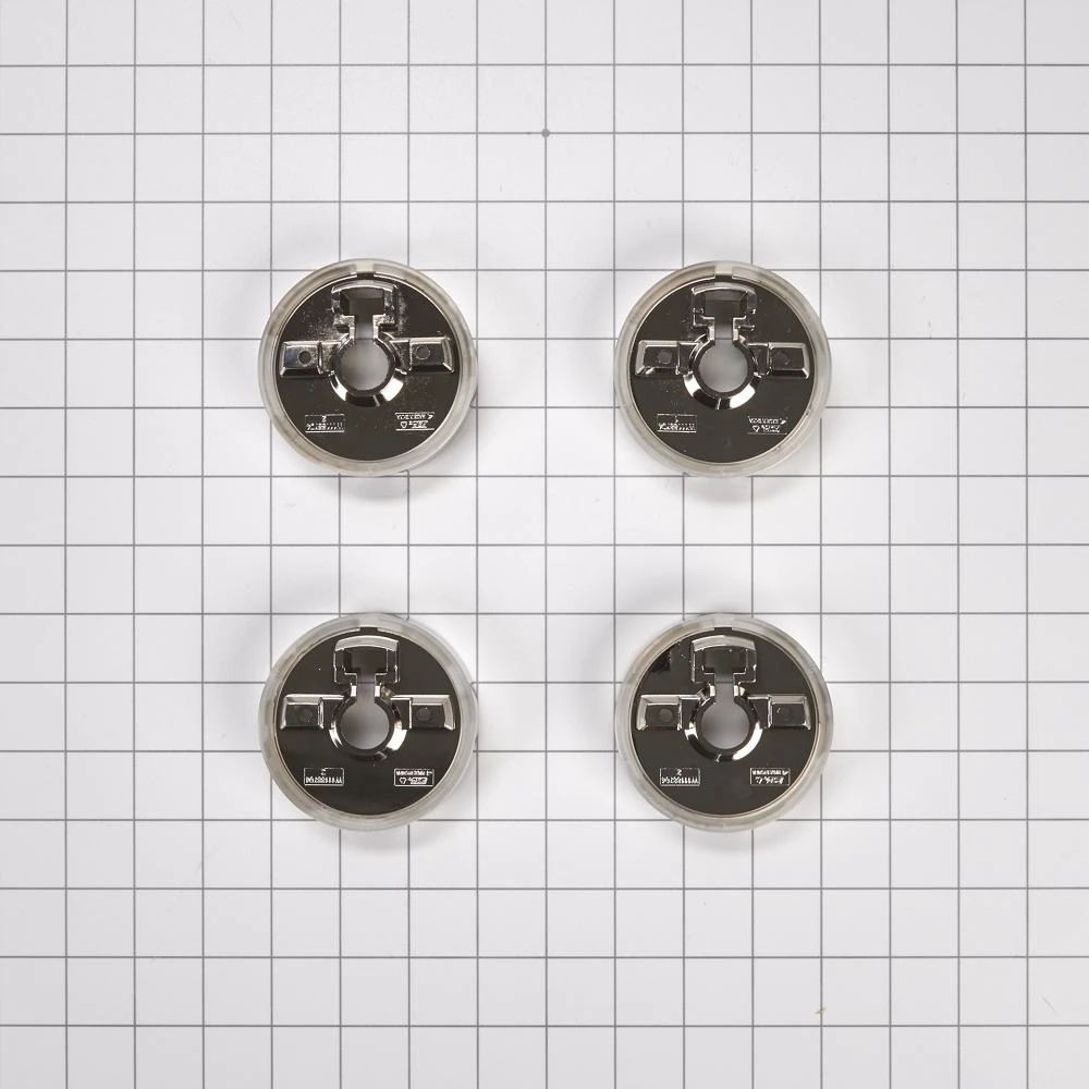 Jennair 3" D Bezel (Set Of 4) For Rise-Style Commercial Range And Rangetop Griddle Knobs - Chrome