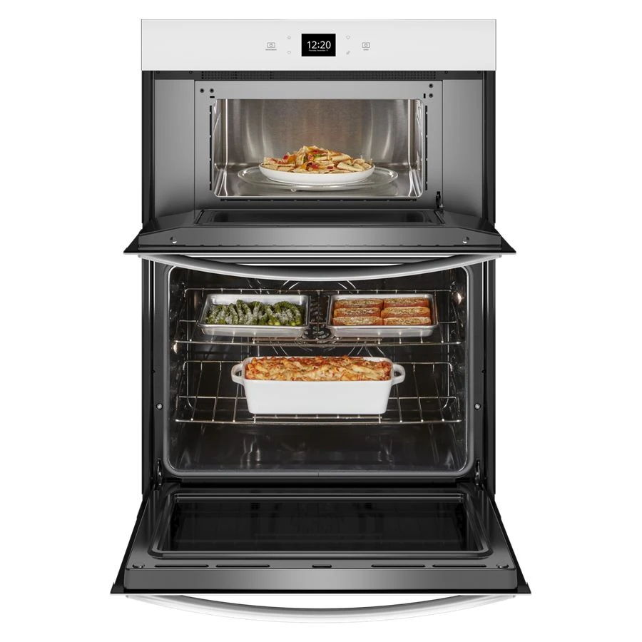 5.7 Cubic Feet Smart Combo Wall Oven With Air Fry - White